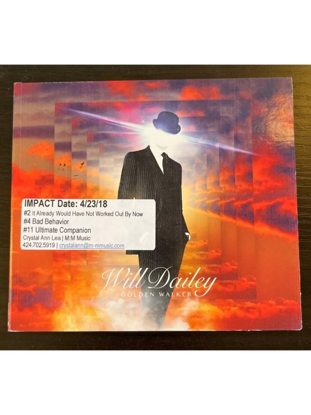 3 For $6 Will Dailey : Golden Walker (CD, 2018) Promo Wheelkick Records